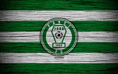 Paksi FC, 4k, Hungarian Liga, soccer, NB I, football club, Hungary, Paksi, football, wooden texture, FC Paksi