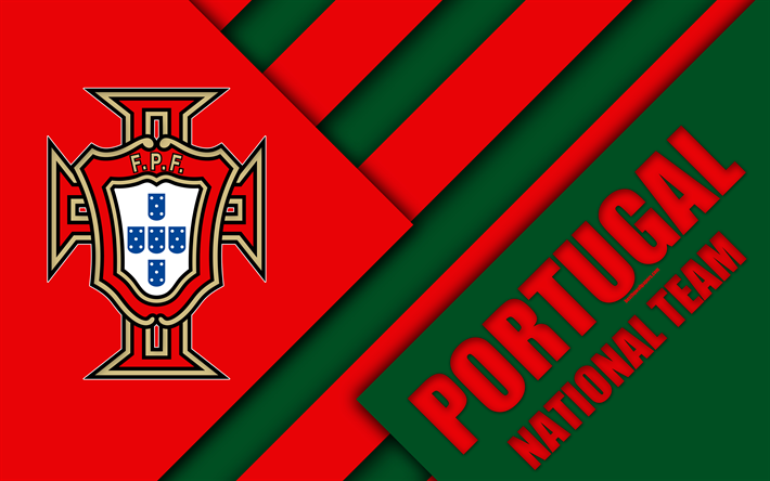 Silah Portekiz Milli Futbol Takımı, 4k, amblem, malzeme tasarım, kırmızı yeşil soyutlama, Portekiz Futbol Federasyonu, logo, futbol, Portekiz, ceket