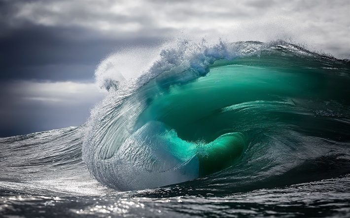 oceano, tempestade, grandes ondas, tsunami, enorme onda, &#225;gua