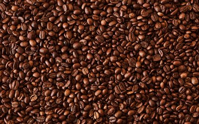 4k, kaffeb&#246;nor konsistens, close-up, arabica, brun bakgrund, makro, naturliga eller, bakgrund med kaffe, eller texturer, eller bakgrunder, kaffeb&#246;nor, kaffe, arabica b&#246;nor