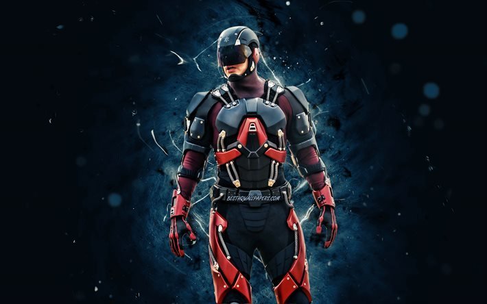 Atom, 4k, mavi neon ışıklar, s&#252;per kahramanlar, DC Comics, Ray Palmer, Atom 4K, Dr Raymond Palmer