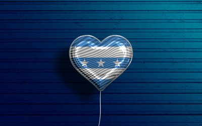 I Love Guayas, 4k, realistic balloons, blue wooden background, Day of Guayas, ecuadorian provinces, flag of Guayas, Ecuador, balloon with flag, Provinces of Ecuador, Guayas flag, Guayas