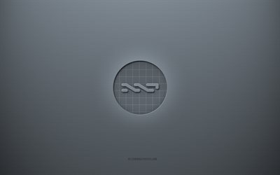 Nxt logo, gray creative background, Nxt sign, gray paper texture, Nxt, gray background, Nxt 3d sign