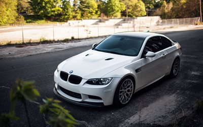 E92, BMW M3, estrada, branco M3, ajuste, carros alem&#227;es, BMW, branco E92