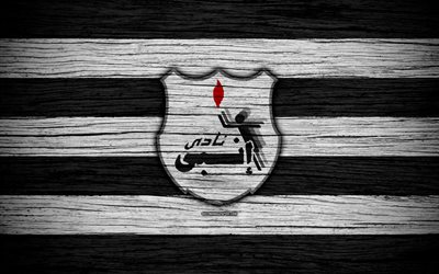 انبى FC, 4k, الدوري المصري الممتاز, شعار, كرة القدم, مصر, انبى, نسيج خشبي, نادي انبى