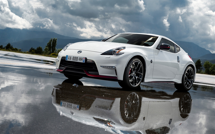 Download Wallpapers Nissan 370z Nismo Tuning Sportscars White 370z Japanese Cars Nissan For Desktop Free Pictures For Desktop Free