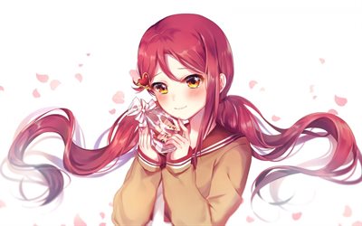Sakurauchi Riko, manga, de cabelo rosa, Amor Ao Vivo Sol, Amor Ao Vivo