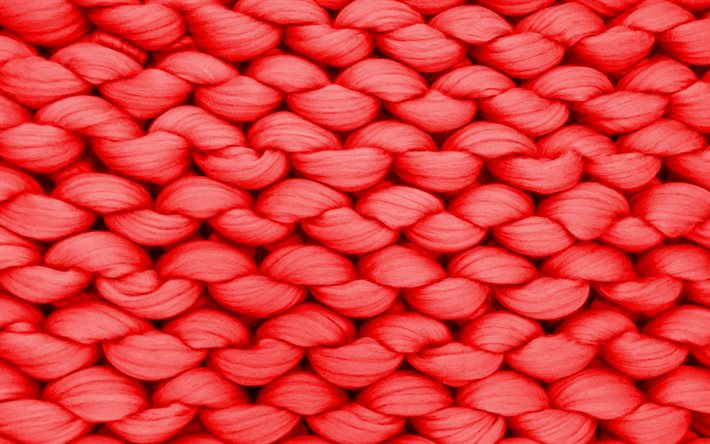 punainen k&#246;ysi rakenne, punainen neulottu rakenne, punainen neulottu tausta, k&#246;yden rakenne, punainen lanka rakenne