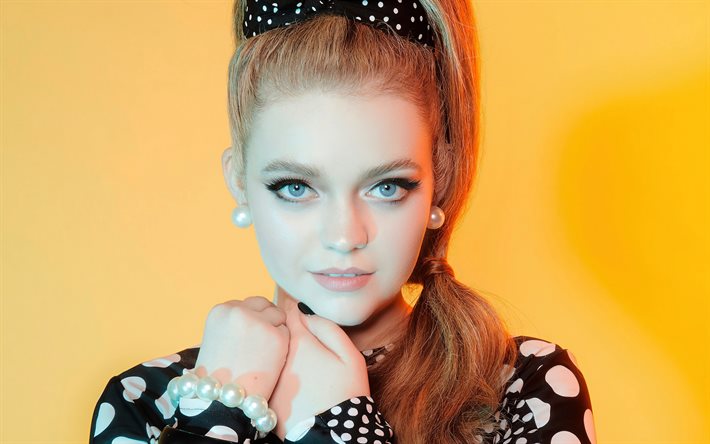 Jade Pettyjohn, attrice americana, ritratto, servizio fotografico, bellissimi occhi, attrici popolari