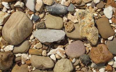 大きな海の石, 小石の質感, 石の質感, 石の背景, 石の海岸