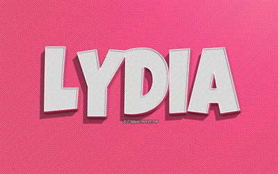 Happy Birthday Lydia, Birthday Balloons Background, Lydia, wallpapers with names, Lydia Happy Birthday, Pink Balloons Birthday Background, greeting card, Lydia Birthday