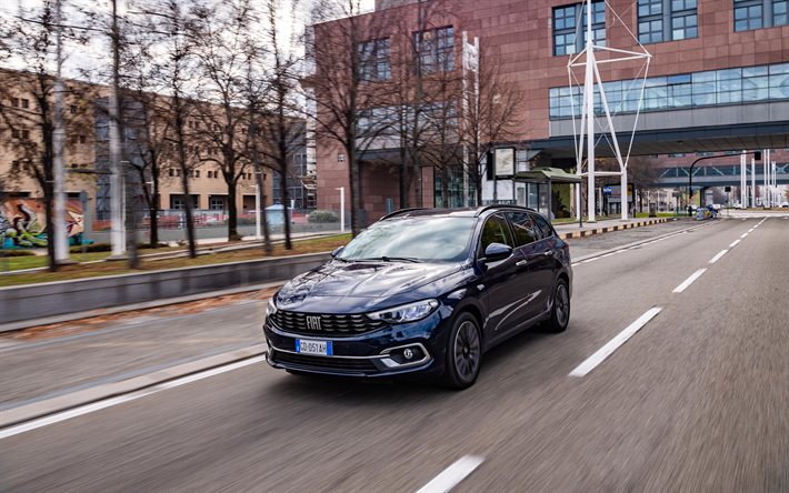 Fiat Tipo Station Wagon, 4k, route, voitures 2021, Fiat 357, Fiat Tipo 2021, voitures italiennes, Fiat