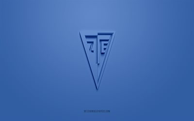 Zalaegerszegi TE, creative 3D logo, blue background, NB I, 3d emblem, Hungarian football club, Hungary, 3d art, football, Zalaegerszegi TE 3d logo