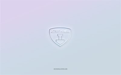 Zenvo logo, gray creative background, Zenvo emblem, gray paper texture, Zenvo, gray background, Zenvo 3d logo