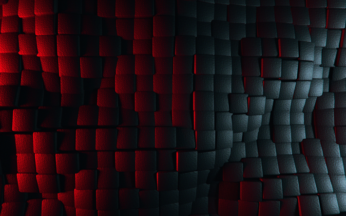 square vågig bakrund, 4k, 3d-vågor, 3d-texturer, kvadratiskt mönster, kuber mönster, bakgrund med rutor, 3d kuber, vågiga texturer