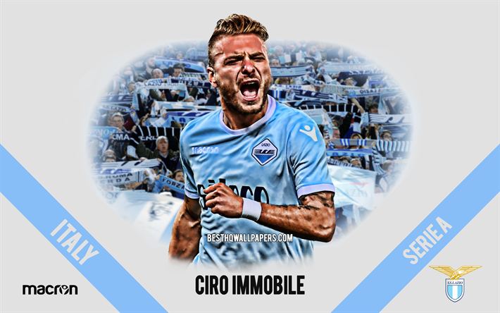 Ciro Immobile, Lazio FC, Italian football player, striker, fans, Serie A, Italy, football, Immobile, SS Lazio