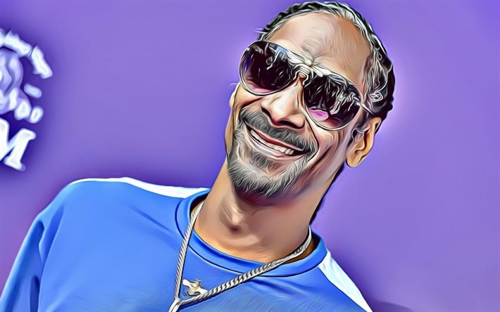 Snoop Dogg, fan art, rapero americano, estrellas de la m&#250;sica, Snoop Lion, creativo, american celebridad, Calvin Cordozar Broadus Jr, pintado de Snoop Dogg