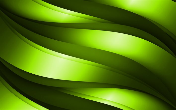 lime 3D waves, abstract waves patterns, waves backgrounds, 3D waves, lime wavy background, 3D waves textures, wavy textures, background with waves
