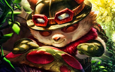 Teemo, MOBA, krigare, League of Legends, 2020 spel, Legends of Runeterra, konstverk, Teemo League of Legends