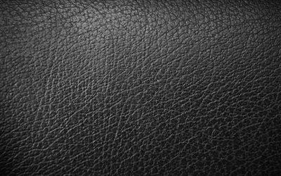 en cuir noir de fond, 4k, de cuir, de motifs, de textures de cuir, de cuir noir, la texture, fond noir, de milieux, de la macro, du cuir