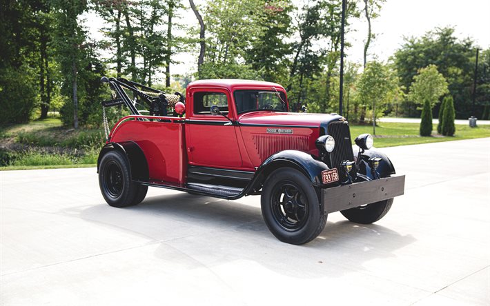 DodgeモデルH44牽引台車, 4k, レトロ車, 1933年トラック, アメリカ車, 牽引トラック, 1933年DodgeモデルH44, ダッジ