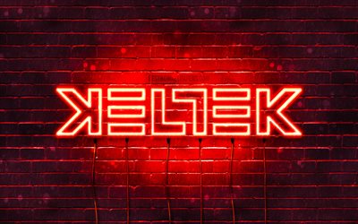 Keltek logo rouge, 4k, superstars, n&#233;erlandais DJs, rouge brickwall, Keltek logo, Keltek, stars de la musique, Keltek n&#233;on logo