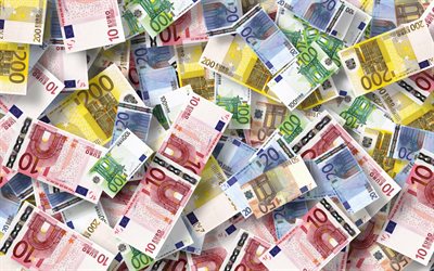el dinero del fondo, en euros, de finanzas de fondo, cambio de conceptos, de fondo con el euro, el dinero de la uni&#243;n europea, los billetes de banco