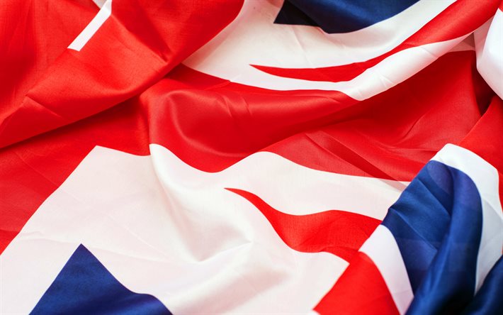 Bandera del Reino unido, banderas de tela, de Europa, de los s&#237;mbolos nacionales, la Bandera de Reino Unido, la Uni&#243;n Jack, Reino Unido de la tela de la bandera, bandera del reino unido, bandera de la Uni&#243;n Jack, Reino Unido