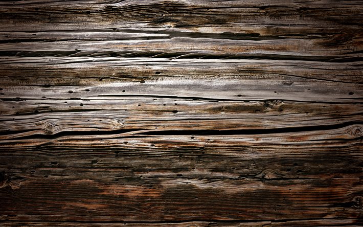 Download wallpapers 4k, wooden horizontal texture, close-up, brown ...