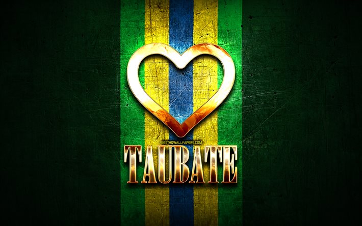I Love Taubate, brazilian cities, golden inscription, Brazil, golden heart, Taubate, favorite cities, Love Taubate
