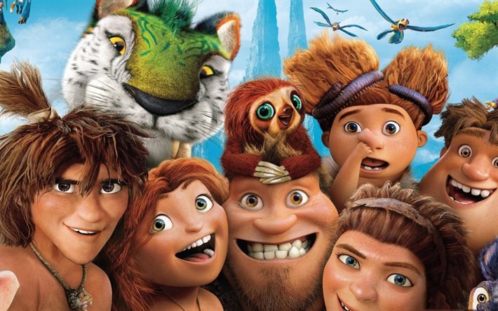 The Croods 2, 2017, New cartoons, all characters, family