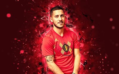4k, Eden Hazard, abstrakti taide, Belgian Maajoukkueen, fan art, Draxler, jalkapallo, jalkapalloilijat, neon valot, Belgian jalkapallo joukkue