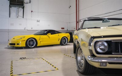 Chevrolet Corvette, ADV 1, yellow sports coupe, tuning Corvette, retro corvette, American sports cars, evolution, Chevrolet