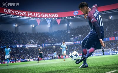 4k, Neymar, FIFA19, rapana, 2018 spel, PSG, fotboll simulator, FIFA 19, Neymar Jr