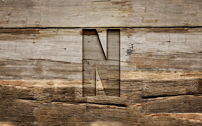 netflixの木製ロゴ, チェーカー, 木製の背景, ソーシャルネットワーク, netflixのロゴ, クリエイティブ, 木彫り, netflix
