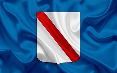 フラグカンパニア州, 4k, シルクの質感, 青色の絹の旗を, 行政区, イタリア, のシンボルカンパニア州