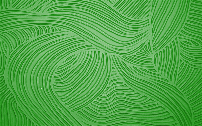 vert de pierre de la texture, vert pl&#226;tre texture, texture avec des ornements, de la vague verte de fond