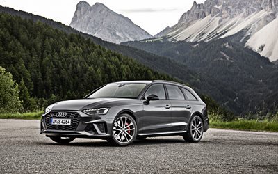 2020, Audi S4 Avant, S-Line Edition One, exterior, front view, new gray S4 Avant, gray wagon, German cars, Audi