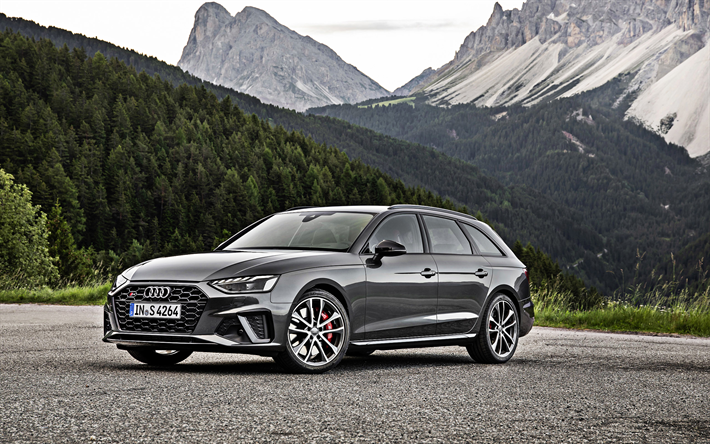 2020, Audi S4 Avant, S-Line Edition One, ext&#233;rieur, vue de face, new gris S4 Avant, gris wagon, voitures allemandes, Audi