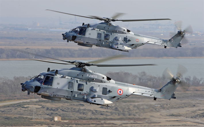 NHIndustries NH90, french military helicopter, military transport helicopter, NH90 NFH, French Navy, Marine Nationale, Eurocopter