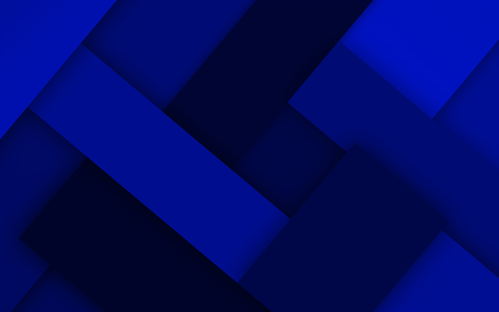 blu scuro linee, 4k, material design, creativo, geometrico, forme, lecca-lecca, linee, forme geometriche, blu scuro materiale design, strisce, geometria, blu scuro, sfondi