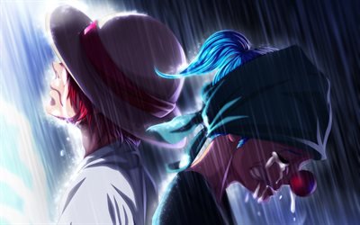 Buggy and Shanks, One Piece, artwork, night, manga, One Piece characters, Buggy, Shanks