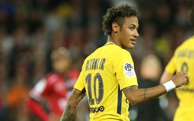Neymar JR, PSG, Paris Saint Germain, France, Brazilian footballer, portrait, football