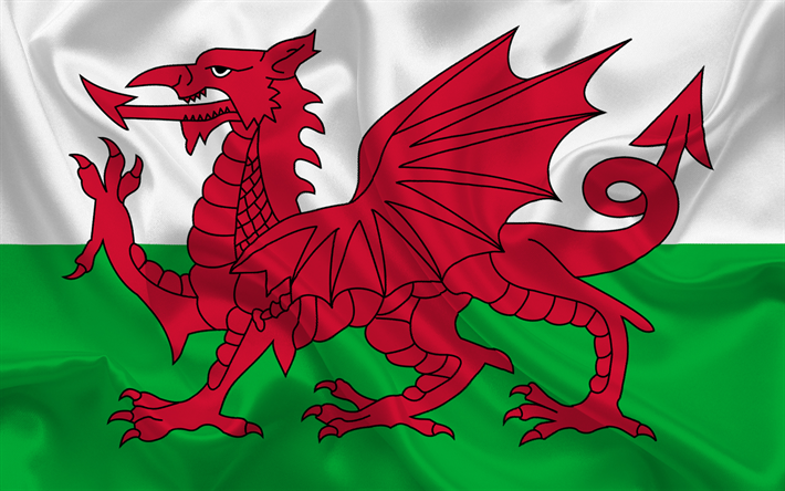 Walesin lippu, Wales, Euroopassa, lipun Wales