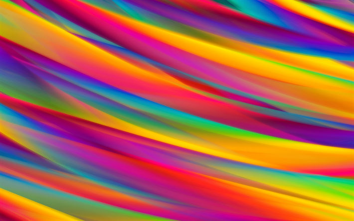 multicolored waves, colorful waves, rainbow, abstract art, creative, abstract waves