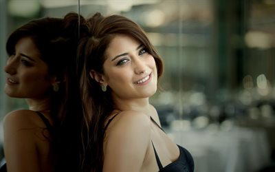 Hazalカヤ, 4k, トルコの女優, 美, 笑顔, photomodels
