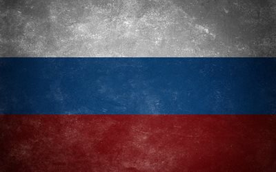 Flag of Russia, wall texture, national symbol, Russian Federation, art, Russian flag