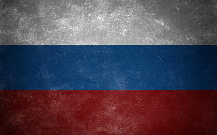 Bandiera della Russia, muro, simbolo nazionale, Federazione russa, arte, bandiera russa