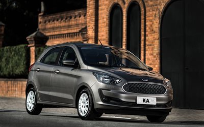 Ford Ka, 4k, street, 2018 cars, compact cars, new Ka, Ford