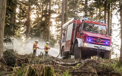 مرسيدس-بنز Unimog 2018, حرائق الغابات, شاحنة النار, جديد Unimog, خاصة الشاحنات, مرسيدس